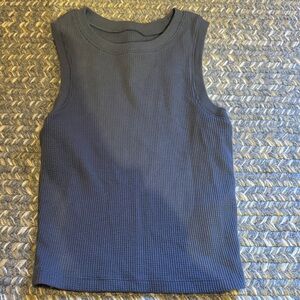 Hollister Black Waffle Knit Top